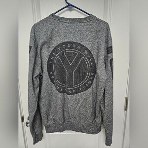 Divided Graphic Sweatshirt Men's Large Gray TYWDTF Young and Restless